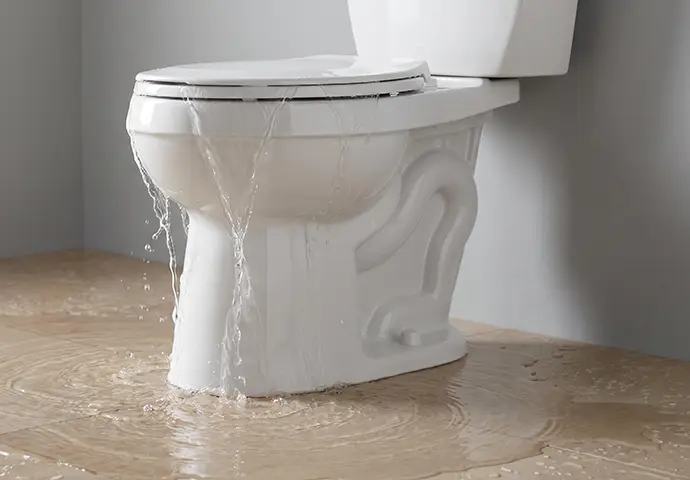 overflowing toilet needing emergency repair services