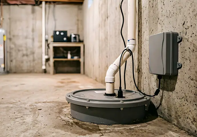 smart basement sump pump monitoring device designed for flood prevention water damage protection and home safety